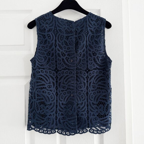 Jenni Kayne Sleeveless Navy Lace Top, size XS - Picture 5 of 5